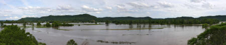 Photo by Alan Stankevitz, La Crescent, MN. ROOT RIVER in FLOOD