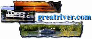 Click logo to return to www.greatriver.com  ...Steamboats, houseboats and fantastic sunsets offer only a peek at life along the Mississippi River valley! Small boat cruising is king along the river. Small boats include paddlewheelers, houseboats, and day cruising. There are few overnight cruises available, but several of the small cruising boats offer overnights in hotels along the river. Check out the JBS, the Twilight, and Celebration Cruise Lines.