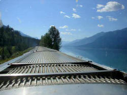 The ViaRail tracks followed first the Fraser River and then the Thompson for most of our journey.