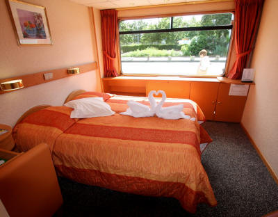 Rooms on the Seine Princess were designed with American passengers in mind.